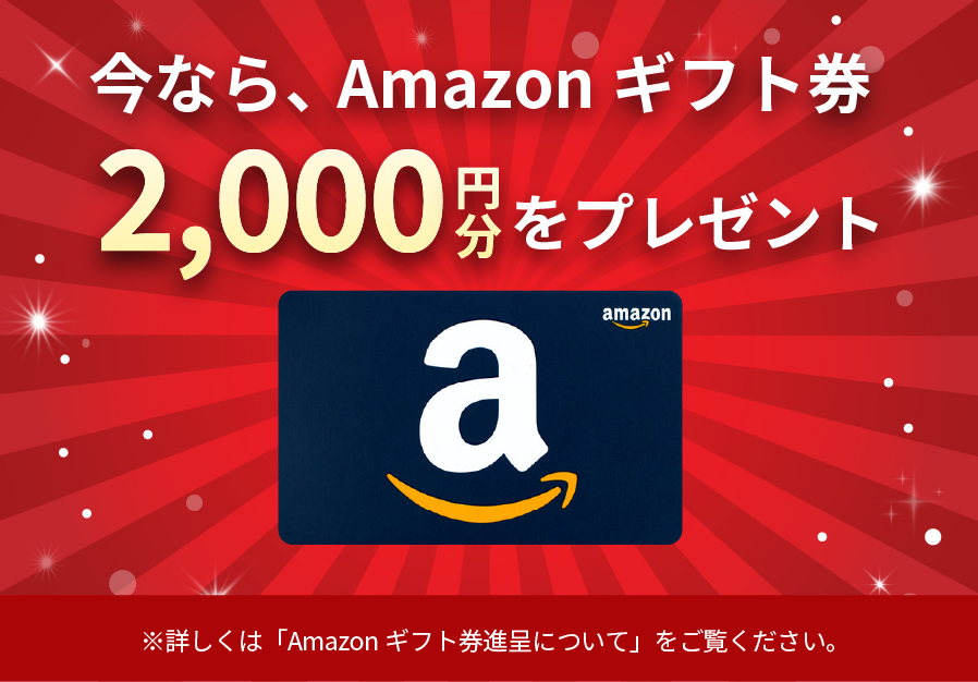 今ならAmazonギフト2,000円プレゼント