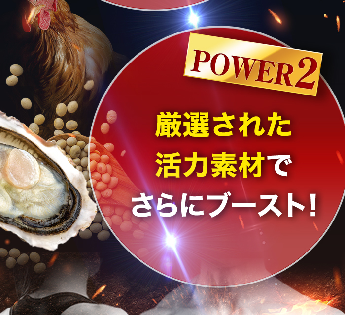 厳選された活力素材でさらにブースト